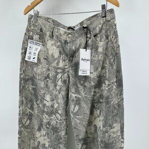 NWT Refrain Los Angeles Printed Wide Leg Jeans | Luxe Denim | Size 11/30